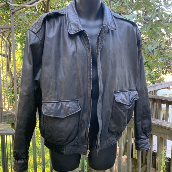 Sea Dream leather black motorcycle jacket Men’s L - Picture 5 of 16